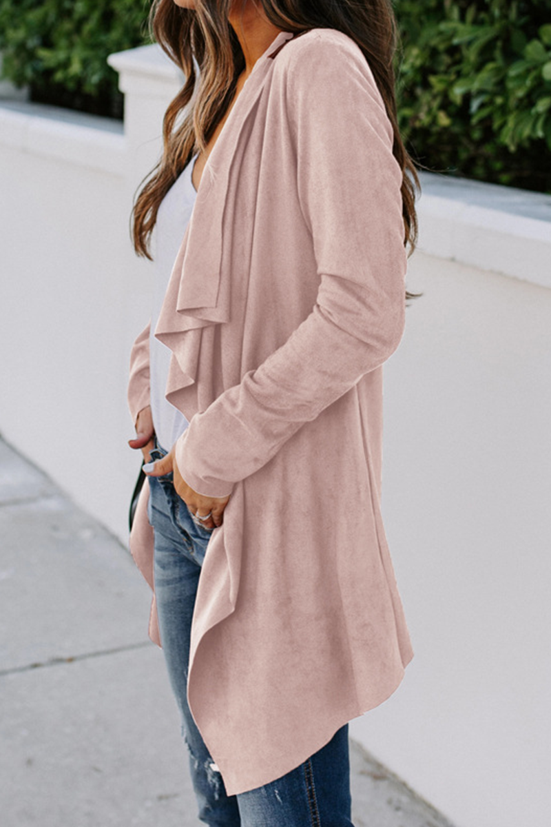 Vêtements d'extérieur à col châle, style patchwork uni, tendance.