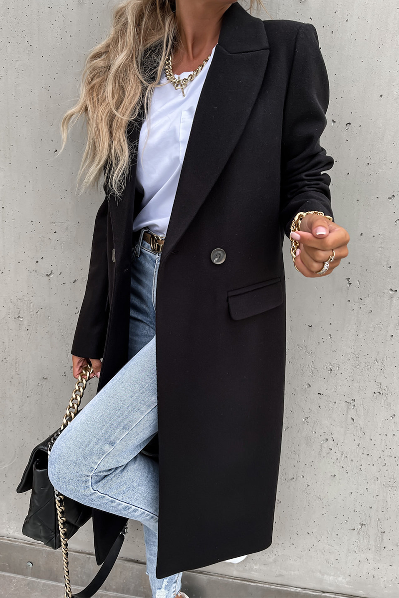 Vêtements d'extérieur à col rabattu, à motifs contrastés et unis, tendance.