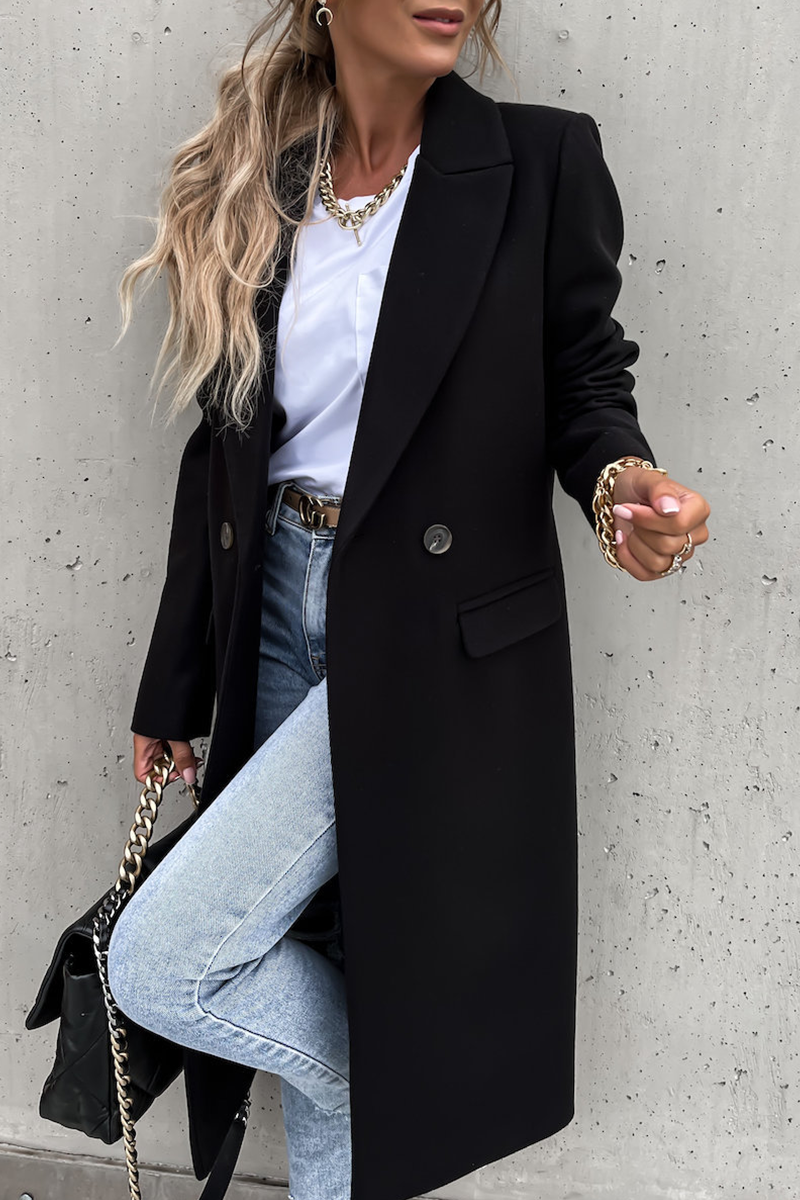 Vêtements d'extérieur à col rabattu, à motifs contrastés et unis, tendance.