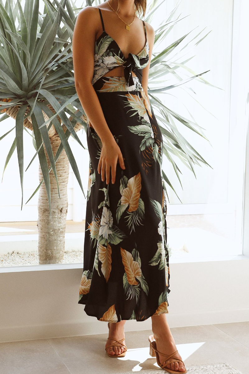 Robes droites décontractées, unies, fendues, avec bretelles spaghetti.