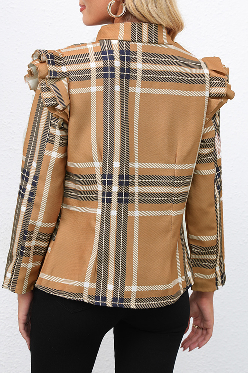 Vêtements d'extérieur décontractés à imprimé et empiècements, avec col à fermeture éclair (5 couleurs)