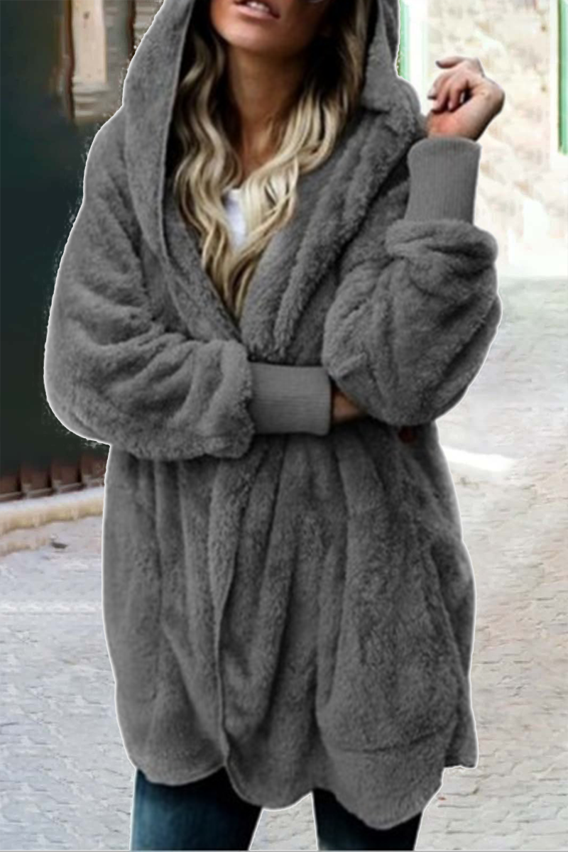 Vêtements d'extérieur à capuche, style patchwork uni, décontractés (12 couleurs)