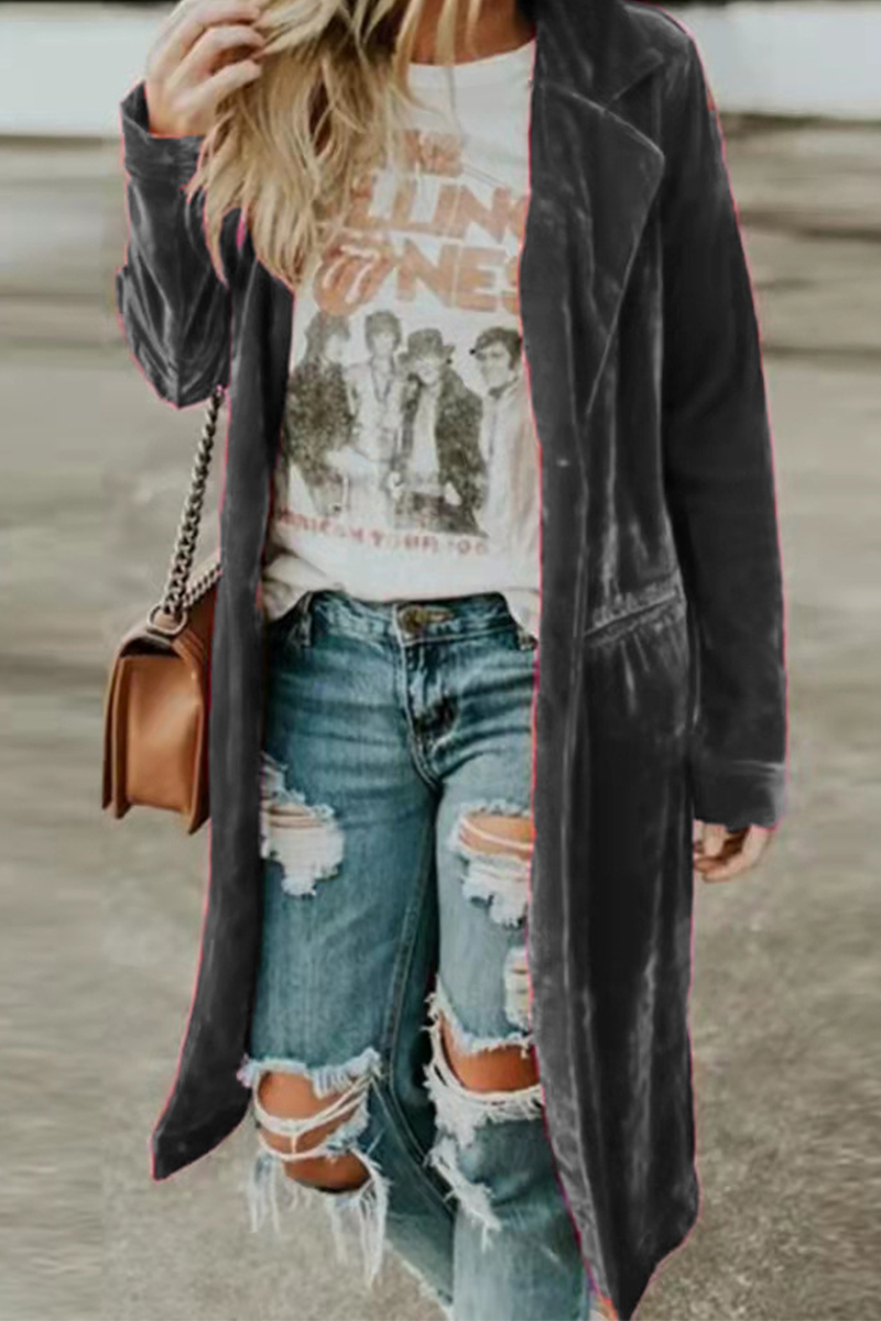 Vêtements d'extérieur décontractés et tendance, patchwork, boutons, col montant (5 couleurs)