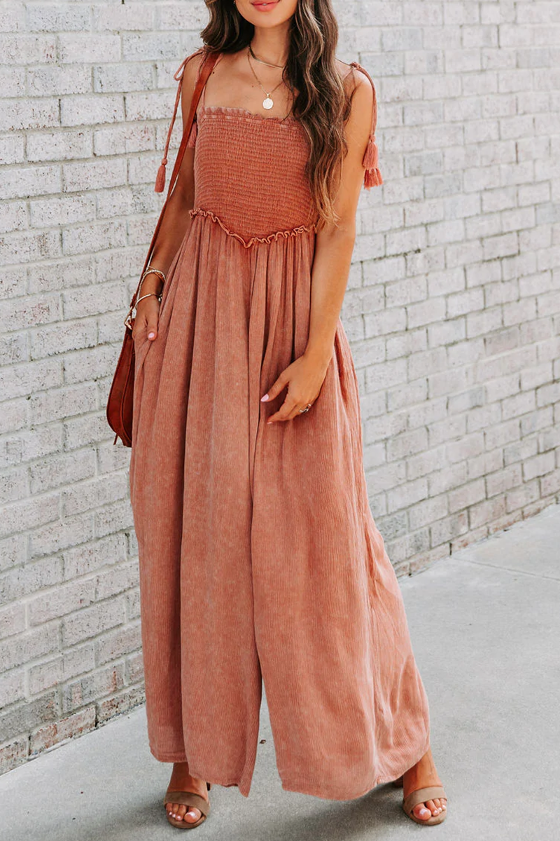 Combinaisons-salopettes droites à col carré et patchwork uni, tendance.