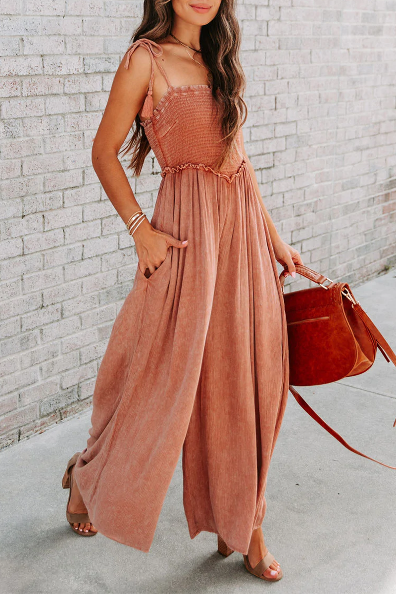 Combinaisons-salopettes droites à col carré et patchwork uni, tendance.