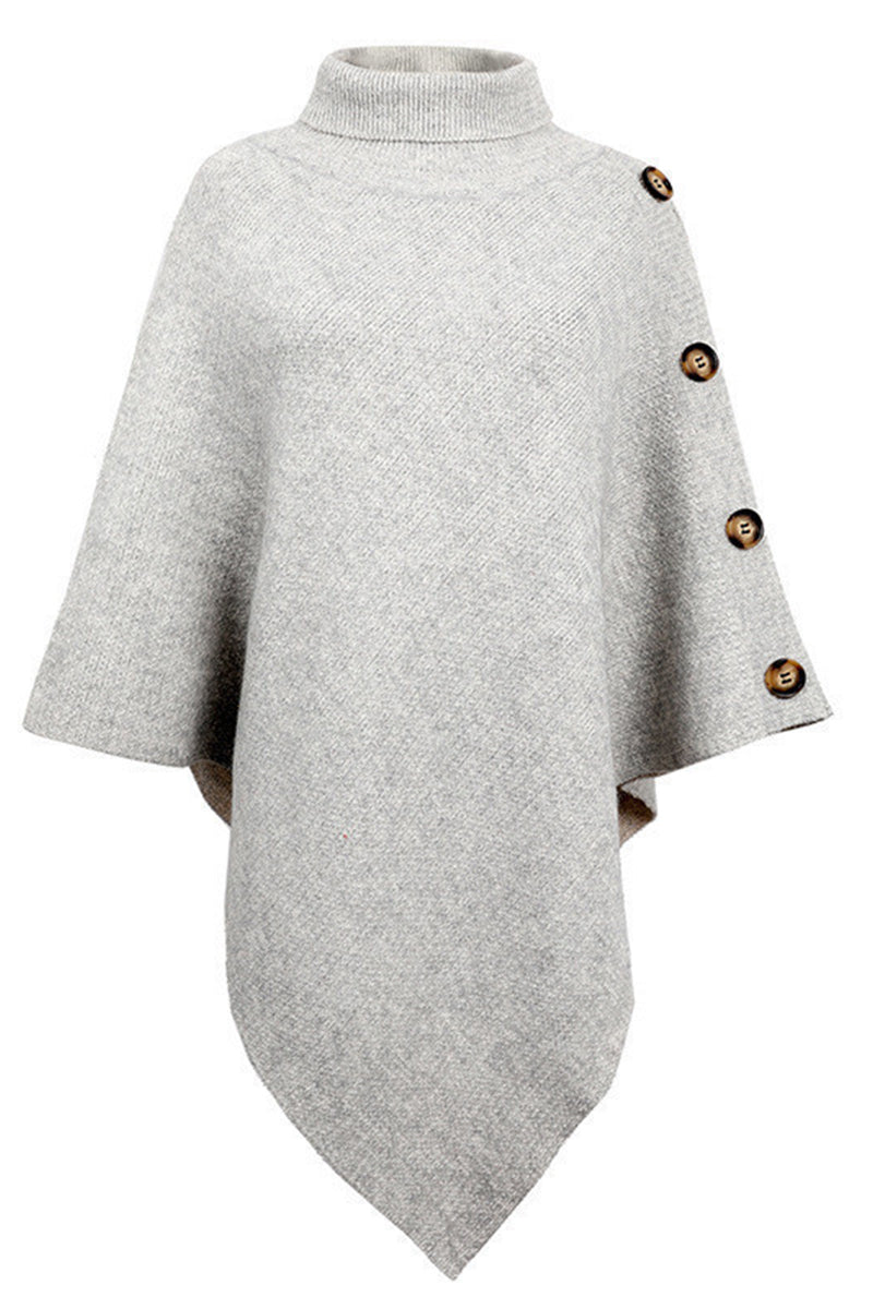 Vêtements d'extérieur à col montant, boutons et uni, style décontracté et tendance (7 couleurs)