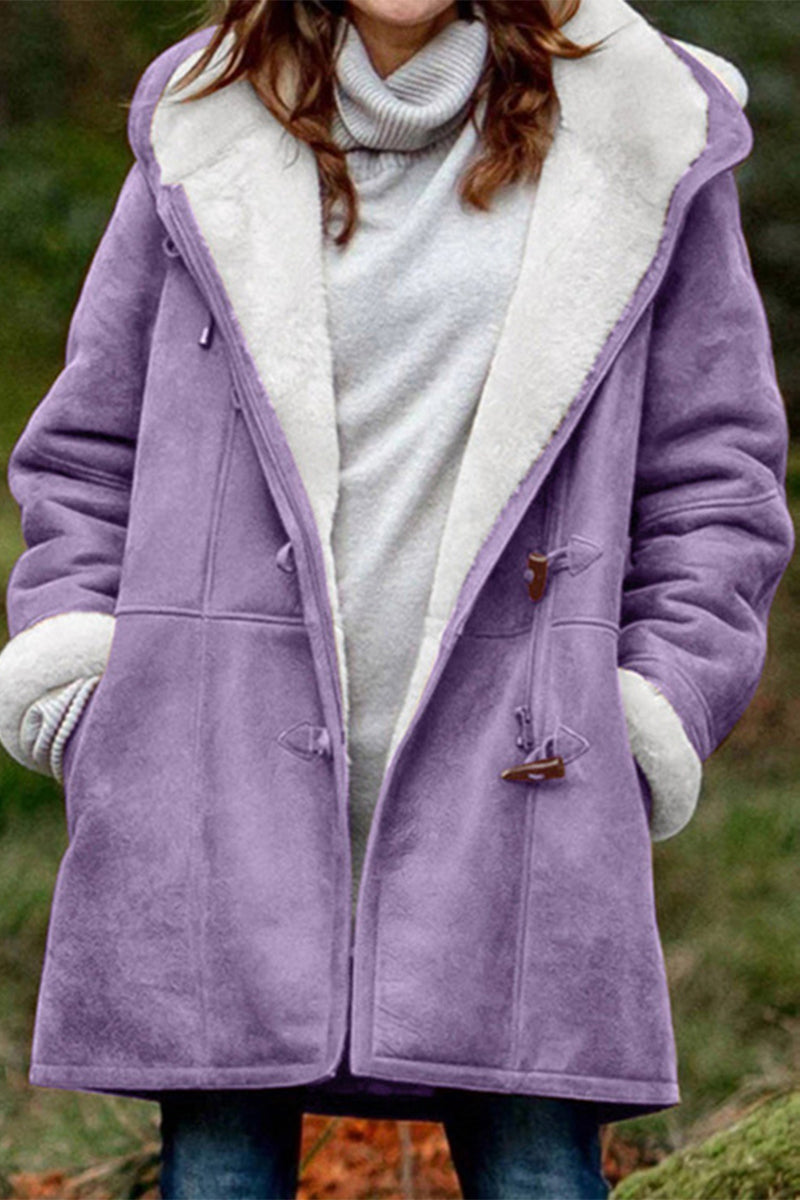 Vêtements d'extérieur décontractés, col montant, uni (7 couleurs)