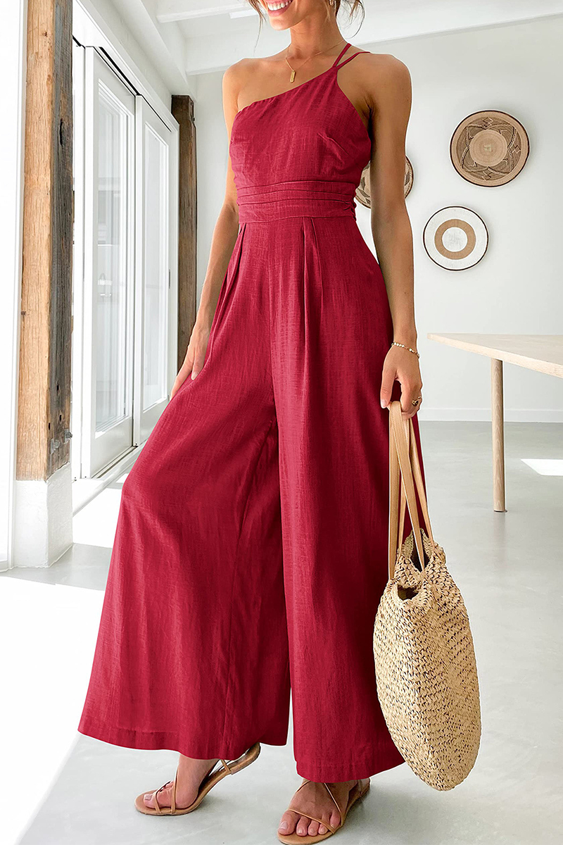 Combinaisons-jumpsuits décontractées, rayées, décolletées épaules dénudées, coupe droite (6 couleurs)