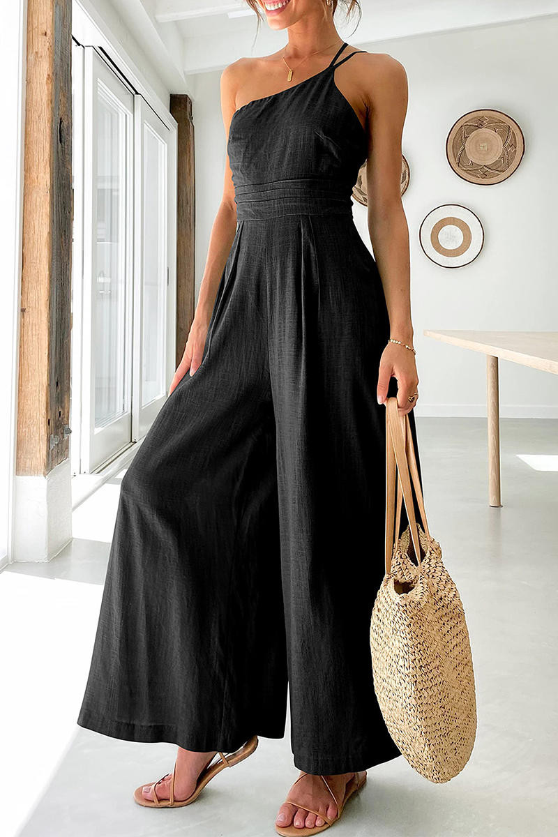 Combinaisons-jumpsuits décontractées, rayées, décolletées épaules dénudées, coupe droite (6 couleurs)