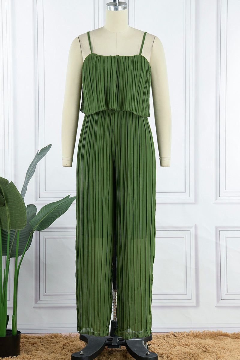 Combinaison ample, simple et sobre, sans bretelles, plissée (3 couleurs)