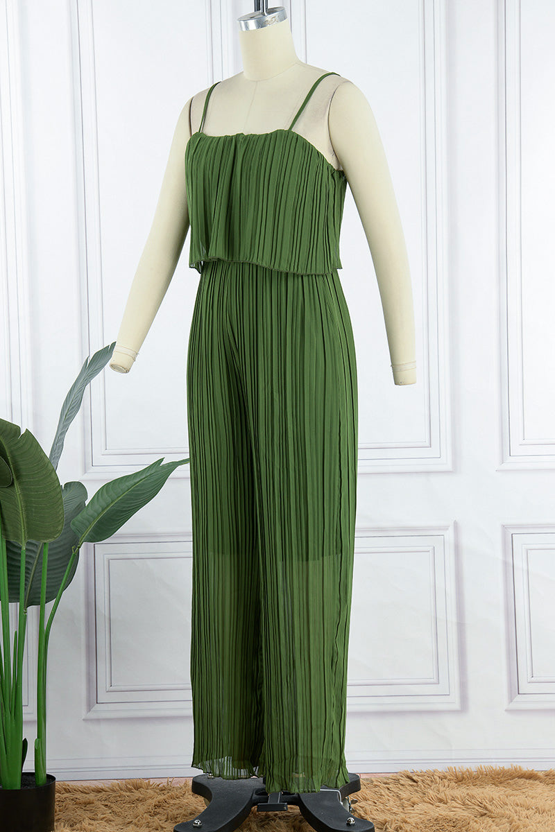 Combinaison ample, simple et sobre, sans bretelles, plissée (3 couleurs)