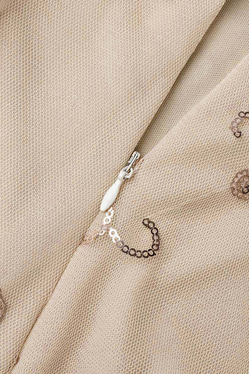 Robe de soirée élégante pour célébrités, en sequins, décolleté en V, dos nu (4 couleurs)