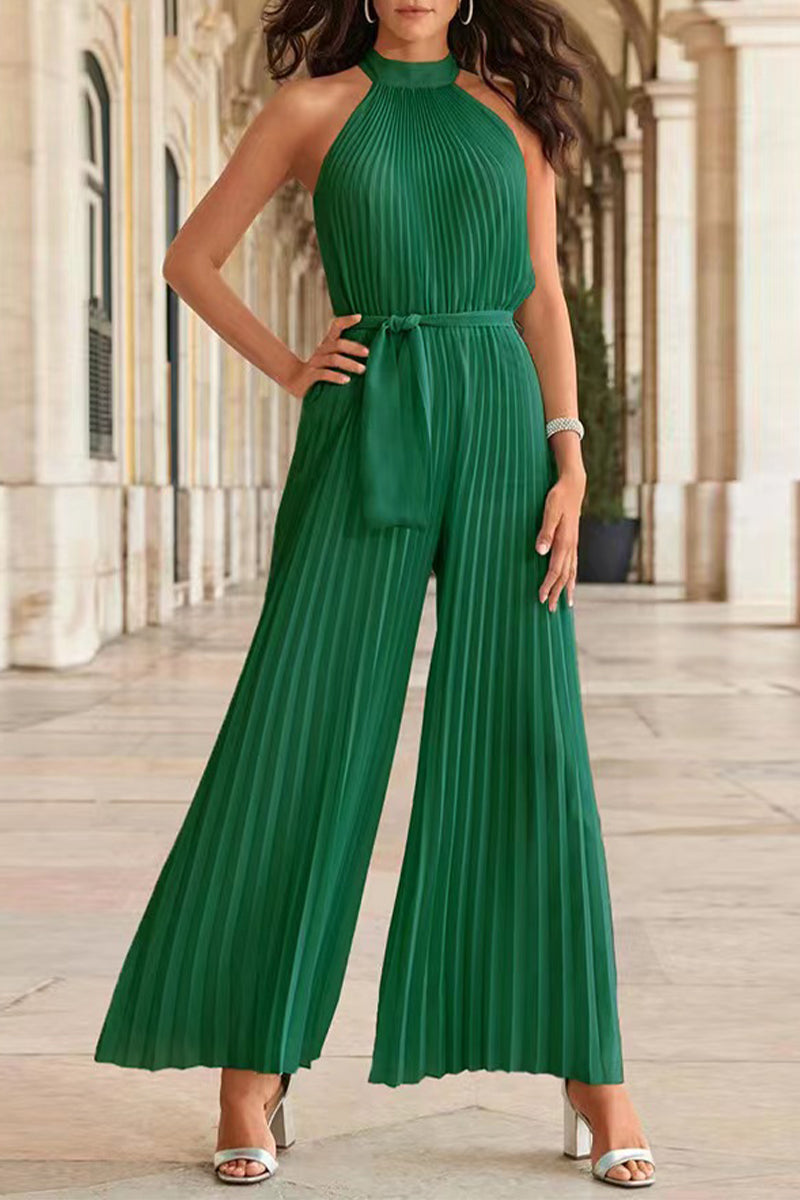 Combinaisons amples et décontractées, simples et unies, avec col montant et pli au niveau du décolleté (6 couleurs)