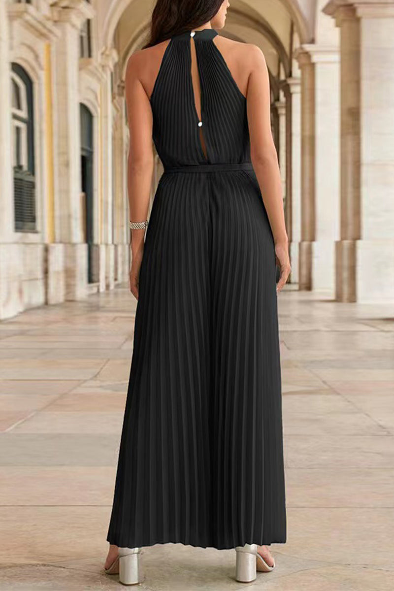 Combinaisons amples et décontractées, simples et unies, avec col montant et pli au niveau du décolleté (6 couleurs)