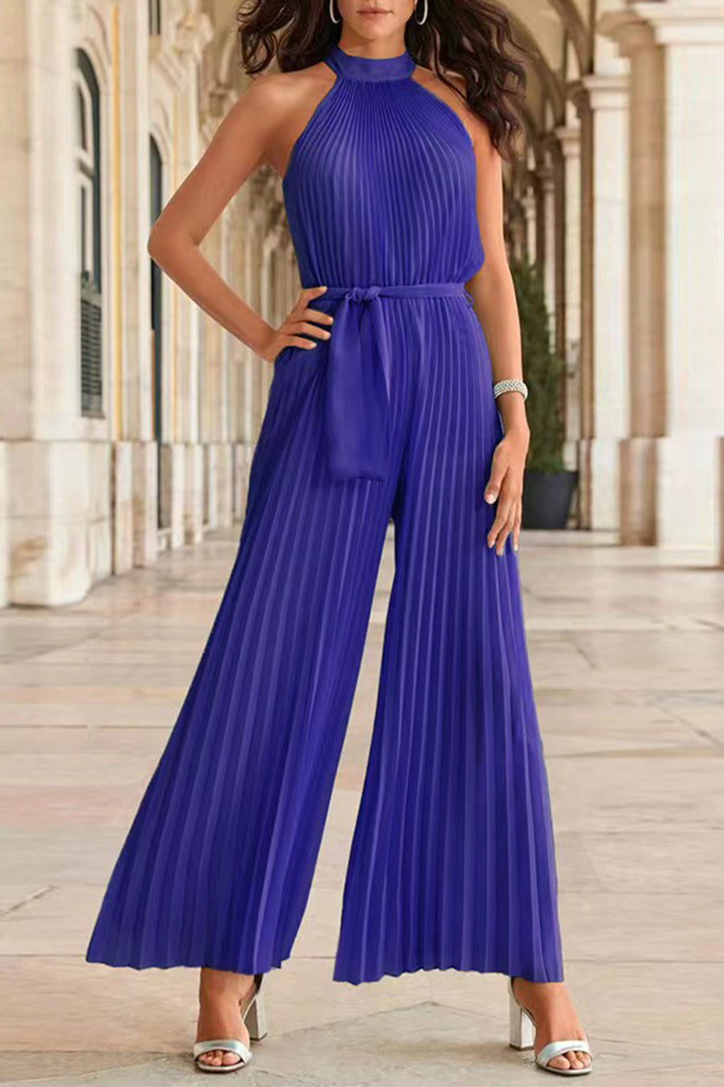 Combinaisons amples et décontractées, simples et unies, avec col montant et pli au niveau du décolleté (6 couleurs)