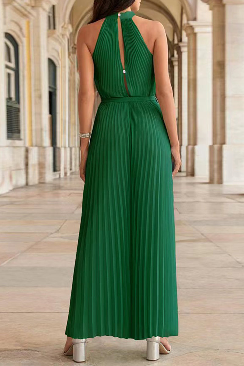 Combinaisons amples et décontractées, simples et unies, avec col montant et pli au niveau du décolleté (6 couleurs)