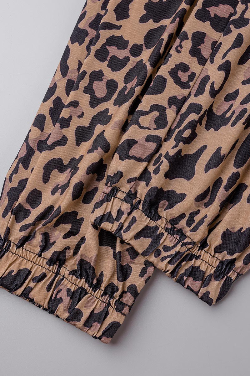 Casual Leopard Patchwork Loose Pencil Full Print Bottoms(4 Colors)