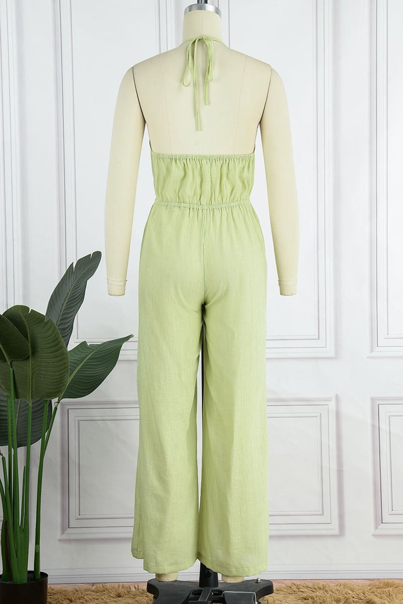 Combinaisons décontractées, dos nu, col en V, taille standard (3 couleurs)