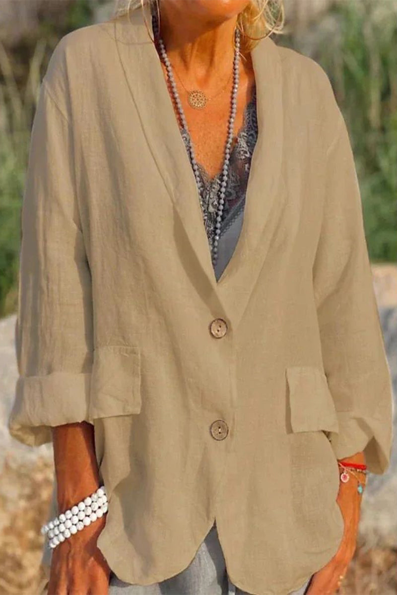 Vêtements d'extérieur décontractés, unis, à col montant (5 couleurs)