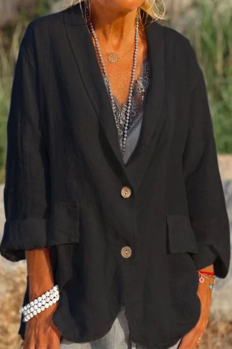 Vêtements d'extérieur décontractés, unis, à col montant (5 couleurs)