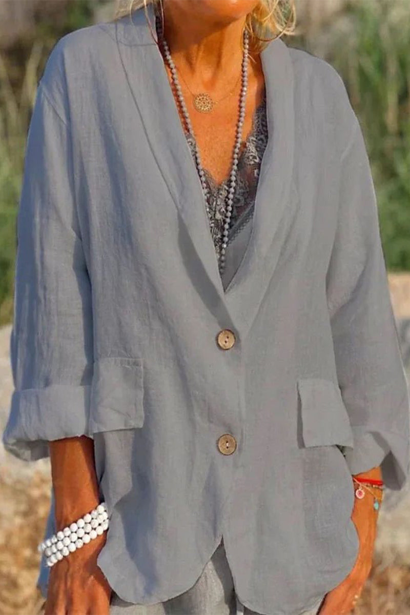 Vêtements d'extérieur décontractés, unis, à col montant (5 couleurs)