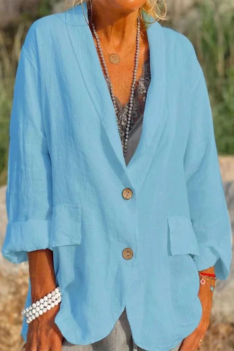 Vêtements d'extérieur décontractés, unis, à col montant (5 couleurs)