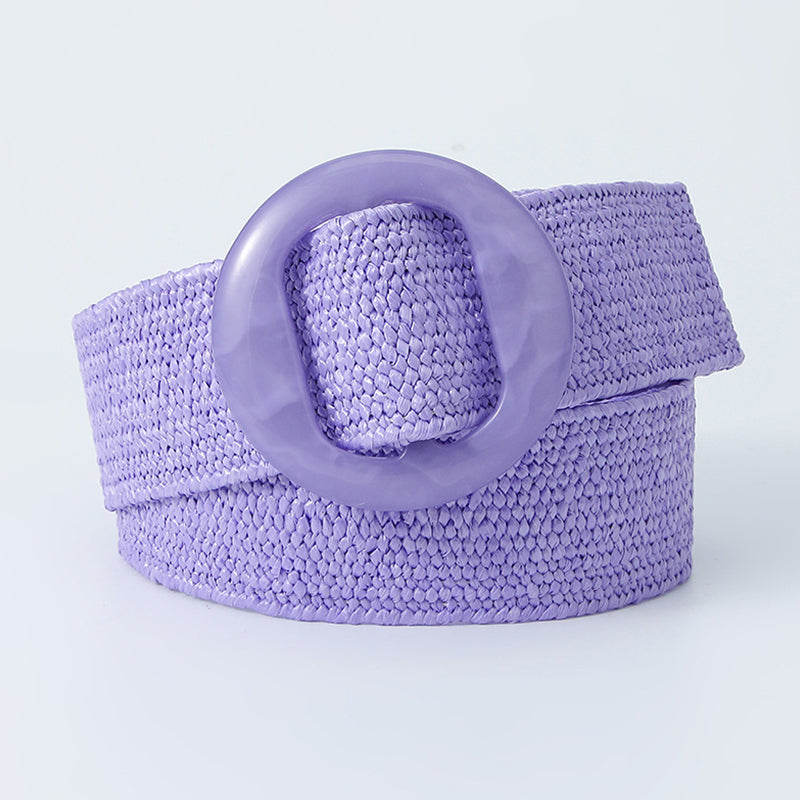 Ceintures décontractées vintage à motifs patchwork unis