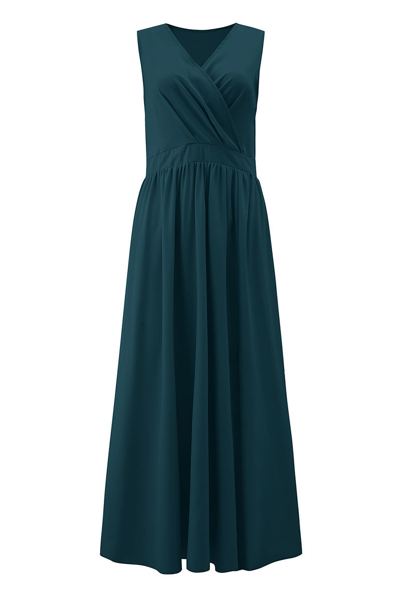 Sexy Simplicity Solid Slit V Neck Princess Dresses(6 Colors)