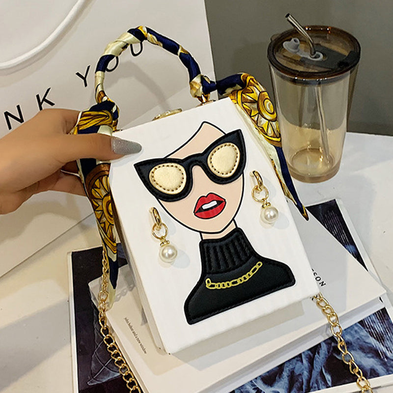 Sacs à chaîne en patchwork imprimé décontracté