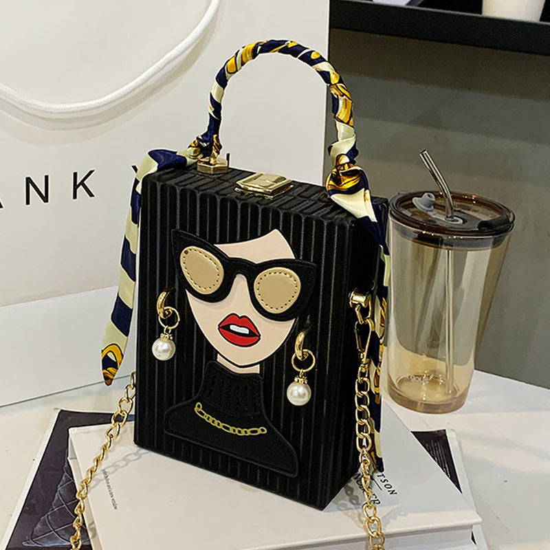 Sacs à chaîne en patchwork imprimé décontracté