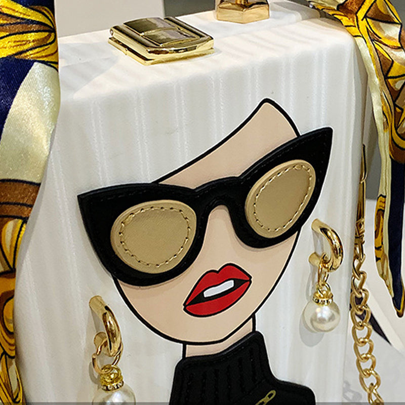 Sacs à chaîne en patchwork imprimé décontracté