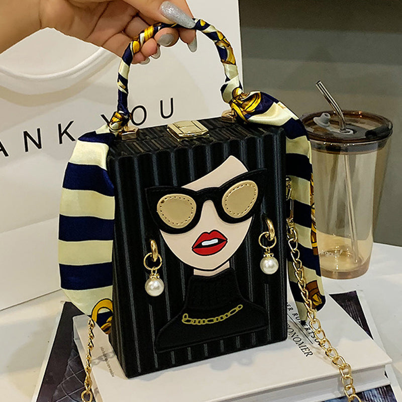 Sacs à chaîne en patchwork imprimé décontracté