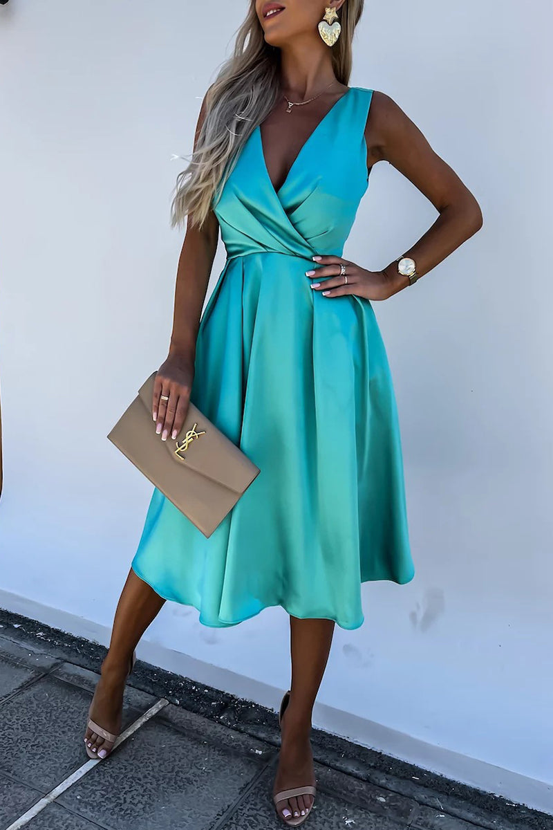 Robes de princesse élégantes et sobres à col en V pour célébrités