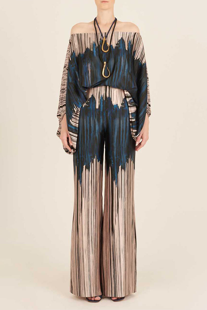 Ensemble deux pièces décontracté et élégant, imprimé, patchwork, manches longues, épaules dénudées (11 couleurs)