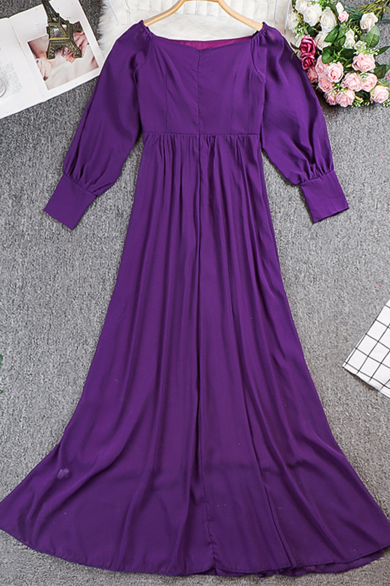 Robes de princesse élégantes, unies, décolletées épaules dénudées (4 couleurs)