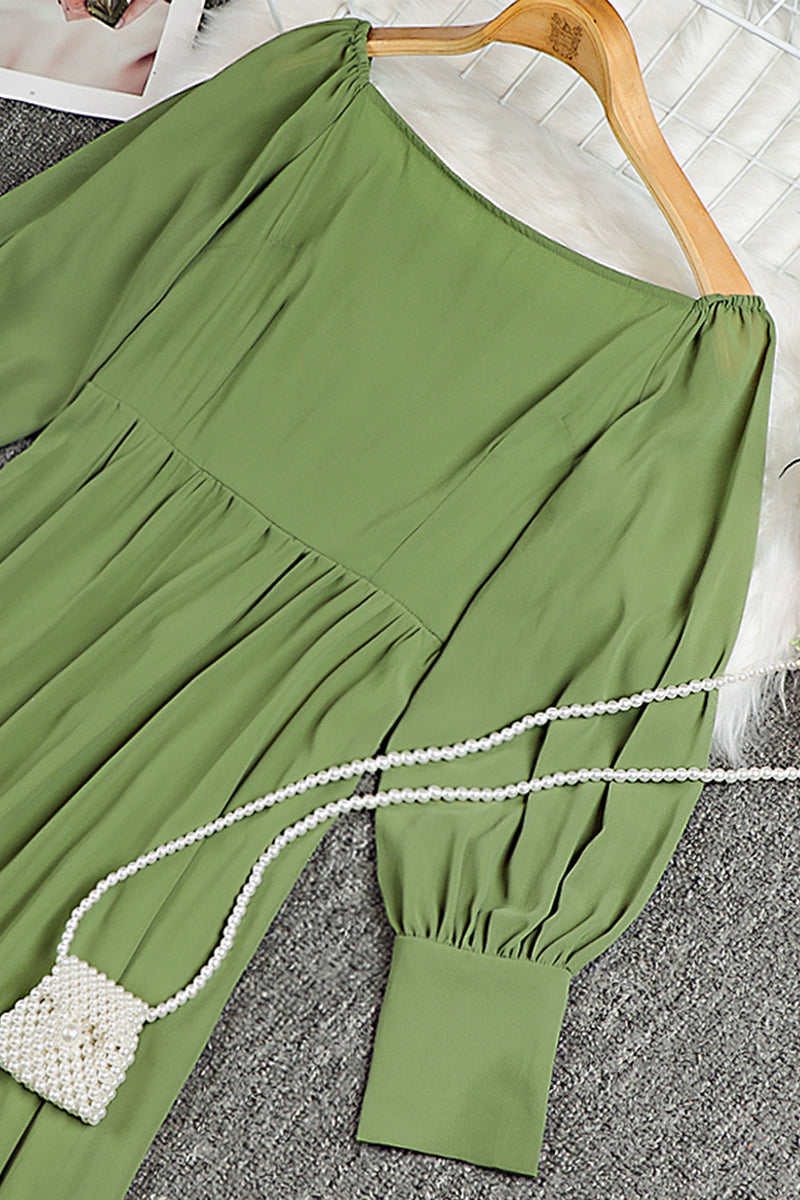 Robes de princesse élégantes, unies, décolletées épaules dénudées (4 couleurs)