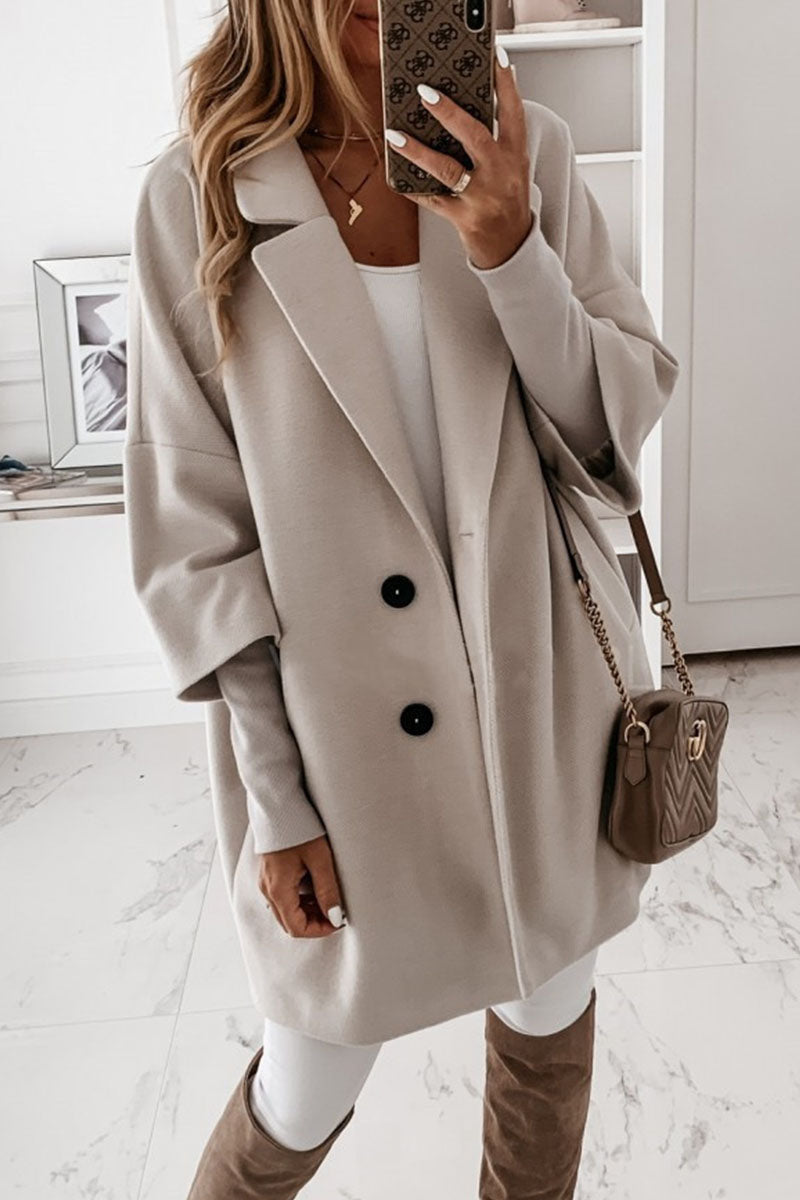 Vêtements d'extérieur pour adultes, style décontracté, à la mode, à boutons, col montant (4 couleurs)