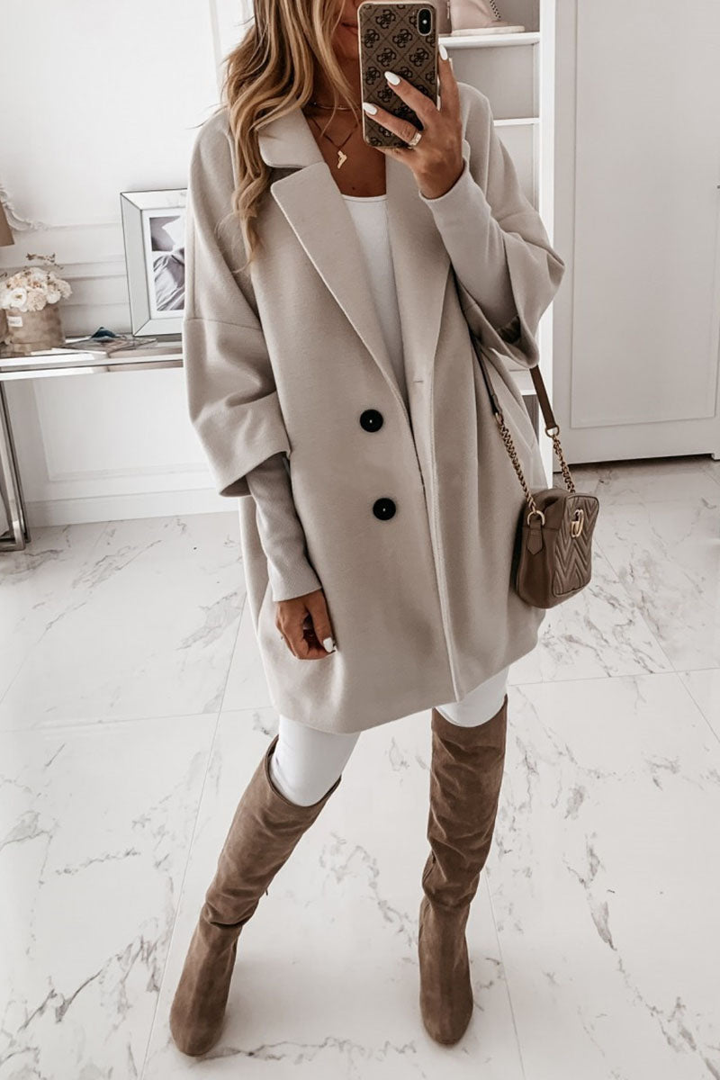 Vêtements d'extérieur pour adultes, style décontracté, à la mode, à boutons, col montant (4 couleurs)