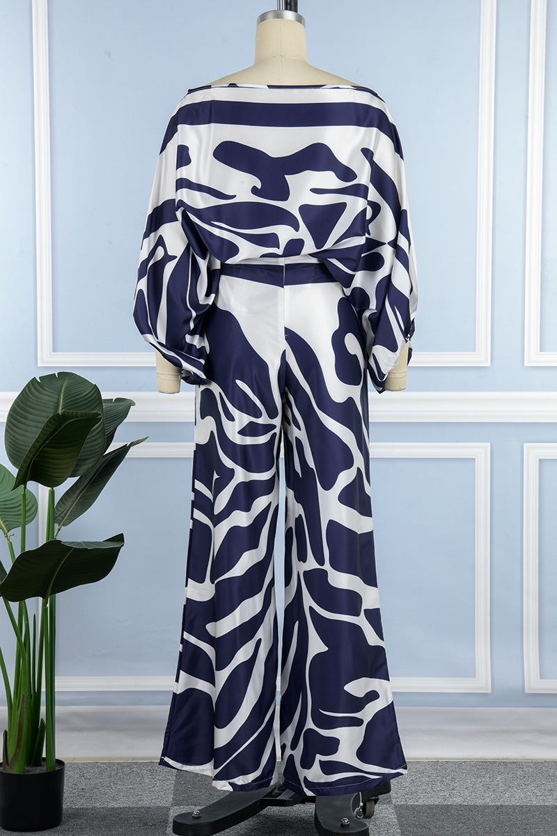 Ensemble deux pièces décontracté et élégant, imprimé, patchwork, manches longues, épaules dénudées (11 couleurs)