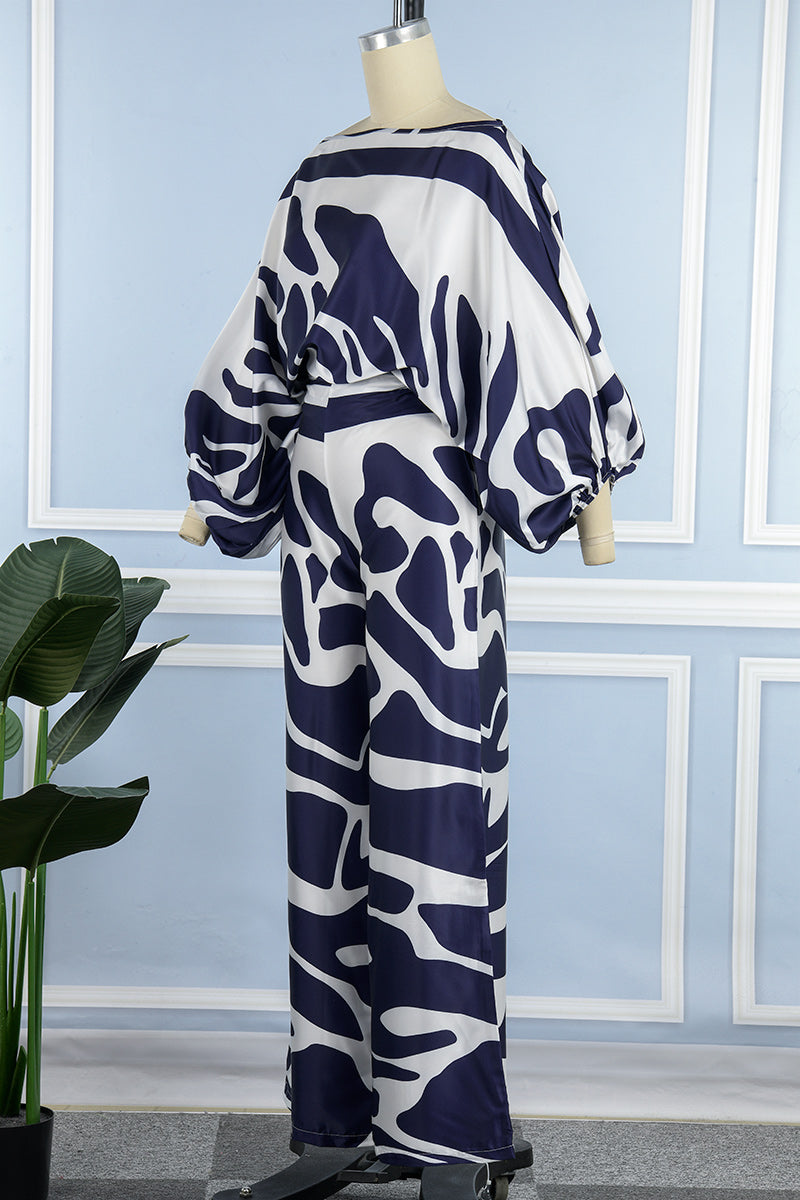 Ensemble deux pièces décontracté et élégant, imprimé, patchwork, manches longues, épaules dénudées (11 couleurs)