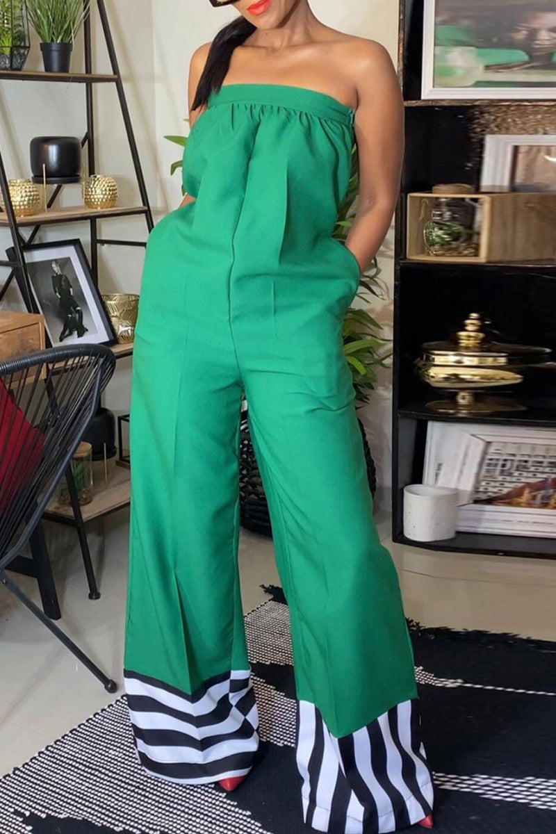 Combinaisons décontractées, sans manches, sans bretelles, en patchwork uni.