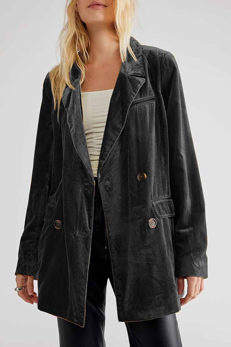 Vêtements d'extérieur élégants, unis et patchwork, avec col montant.