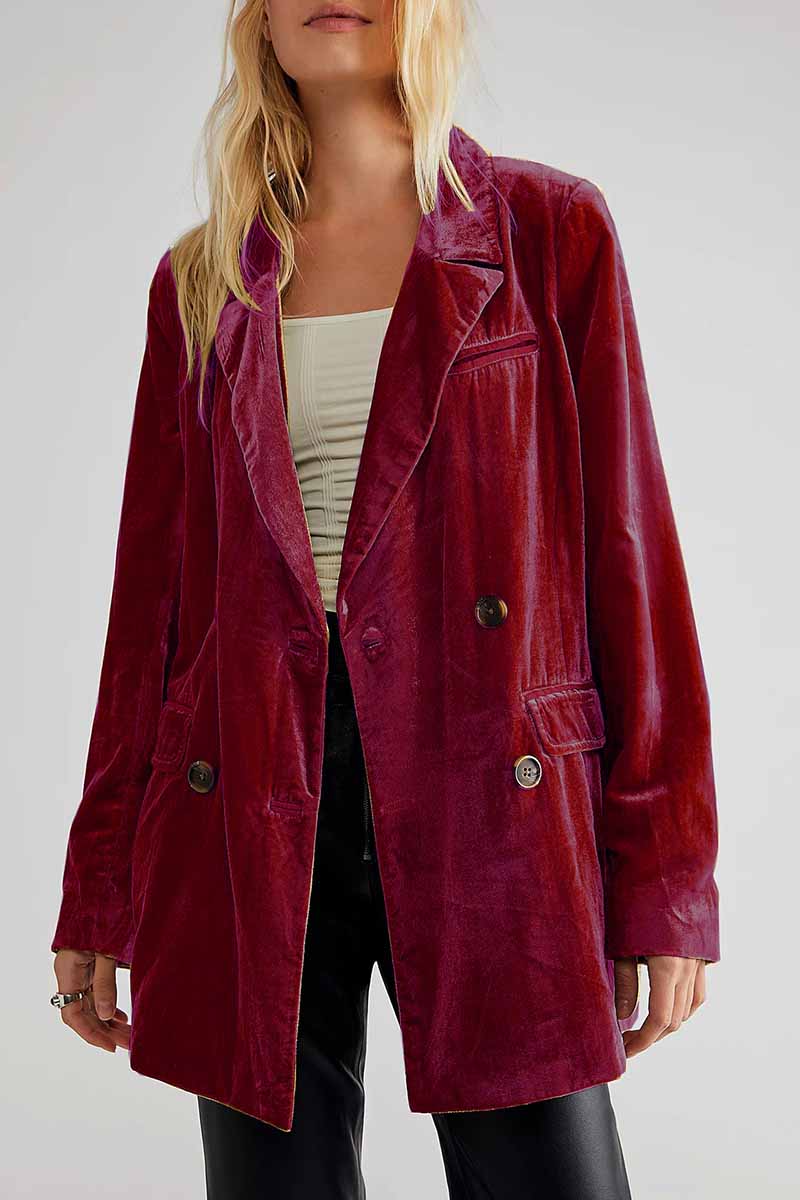 Vêtements d'extérieur élégants, unis et patchwork, avec col montant.