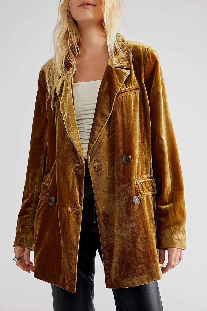 Vêtements d'extérieur élégants, unis et patchwork, avec col montant.