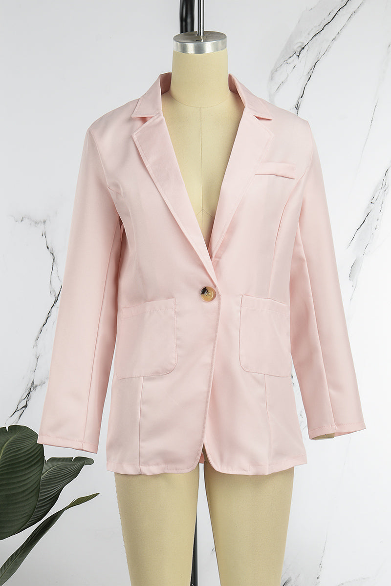 Vêtements d'extérieur décontractés, patchwork uni, boutons, col montant (6 couleurs)