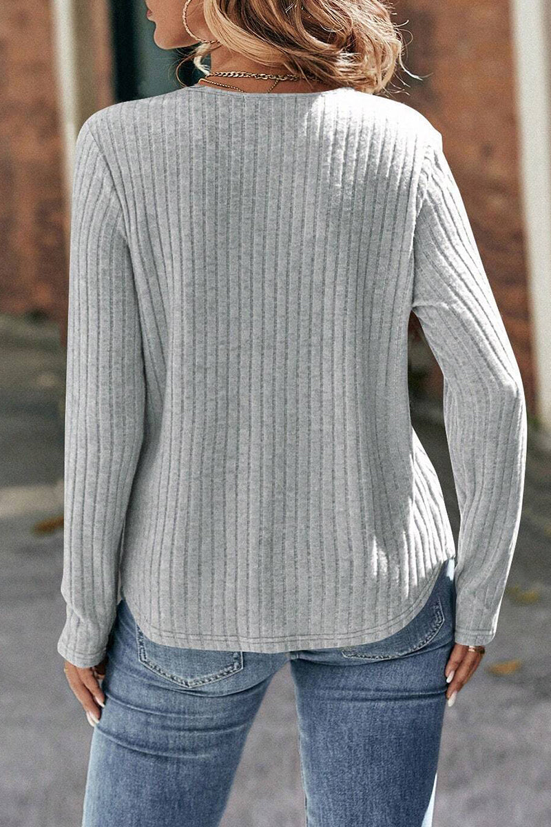 Casual Solid Lace O Neck Tops(5 Colors)