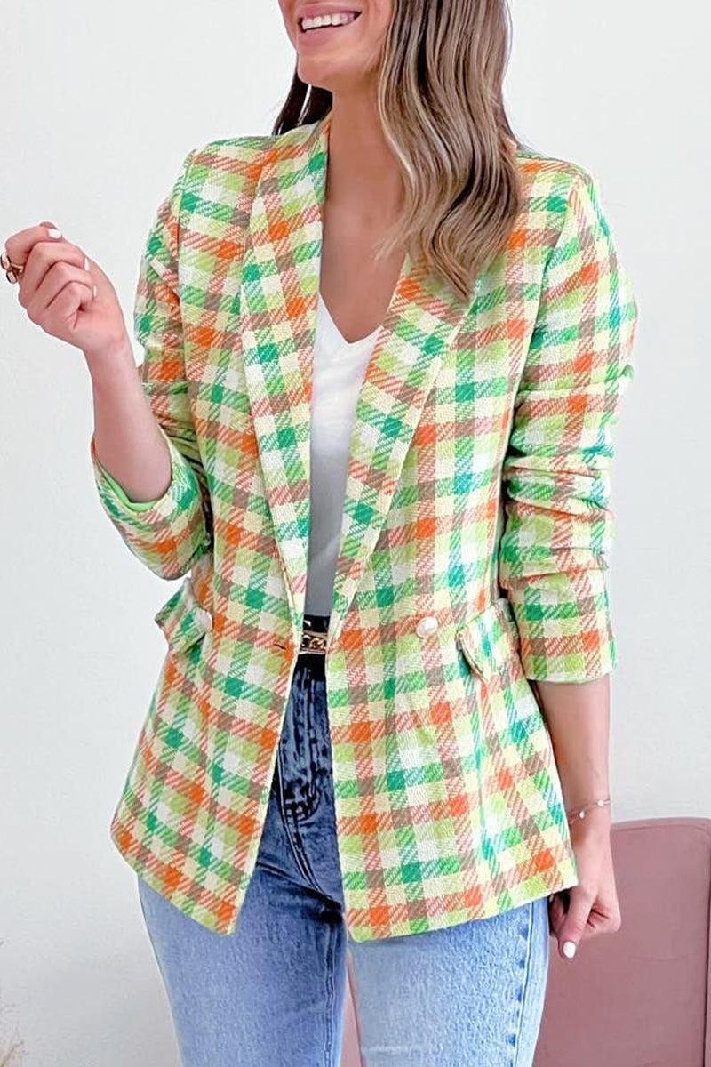 Vêtements d'extérieur décontractés à col montant contrastant et à blocs de couleur.