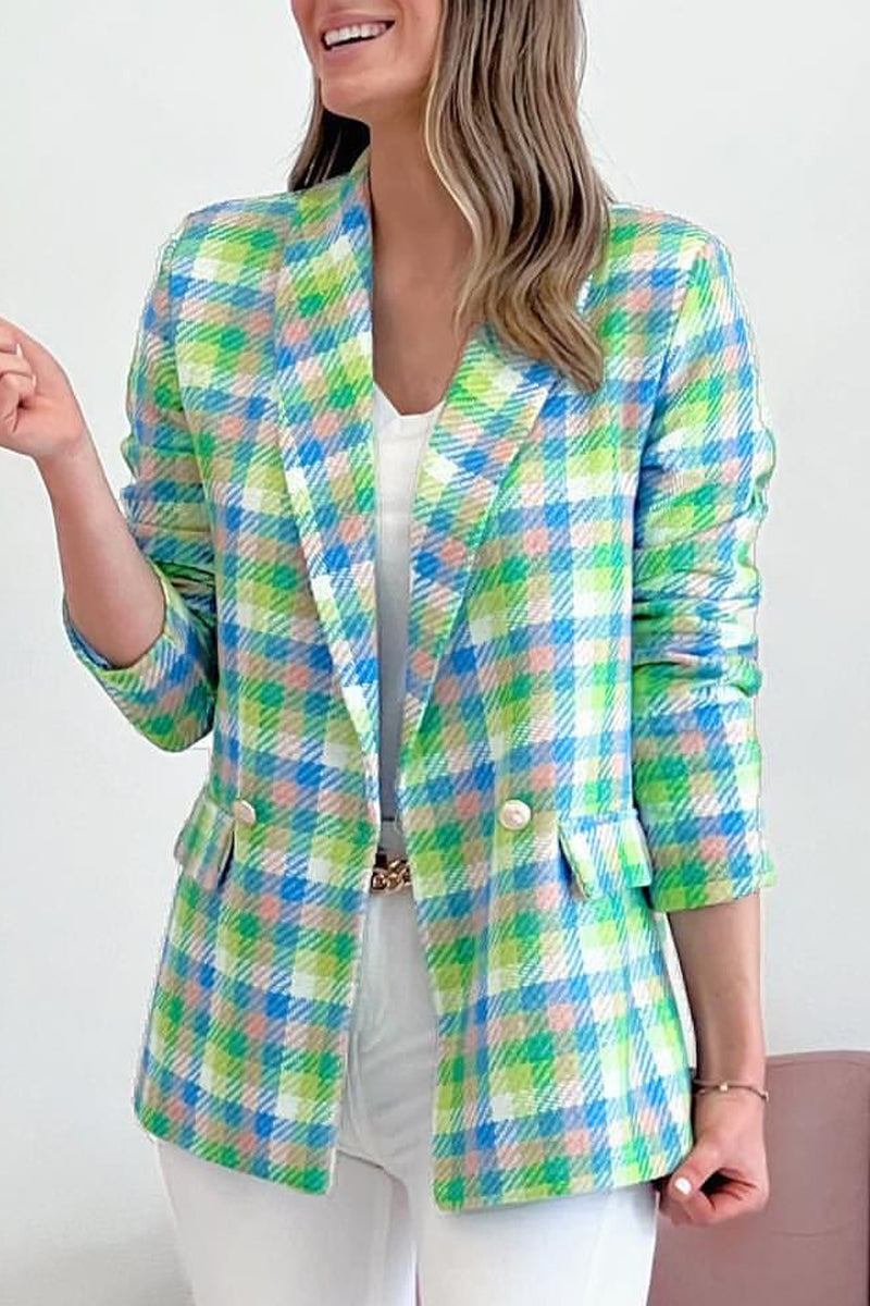 Vêtements d'extérieur décontractés à col montant contrastant et à blocs de couleur.