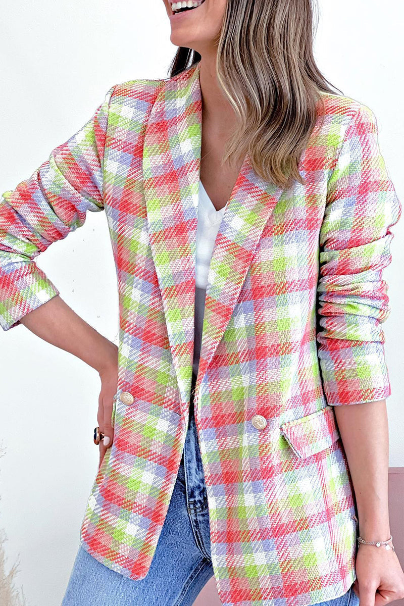 Vêtements d'extérieur décontractés à col montant contrastant et à blocs de couleur.