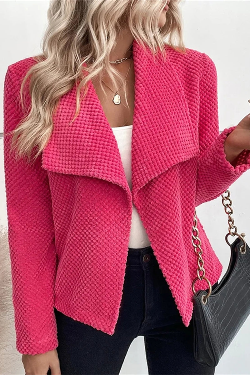 Vêtements d'extérieur décontractés et sobres à col rabattu (5 couleurs)